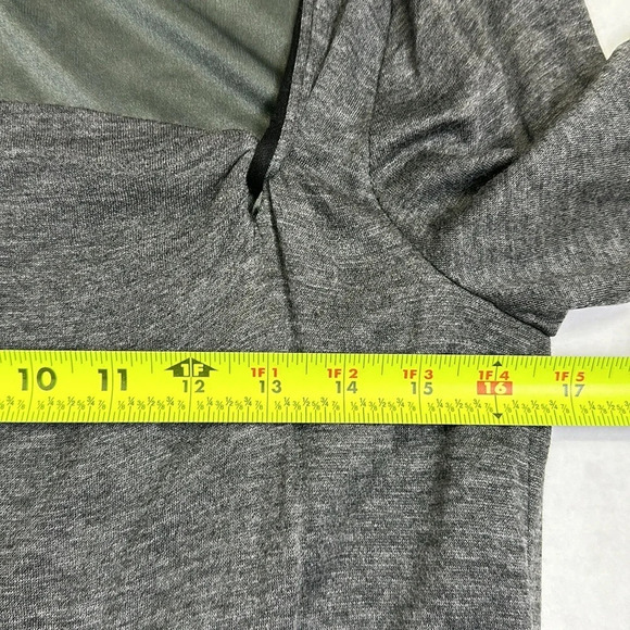 David Meister Grey Viscose Asymmetrical Neckline Long Sleeve Dress Size 12 - Picture 11 of 14